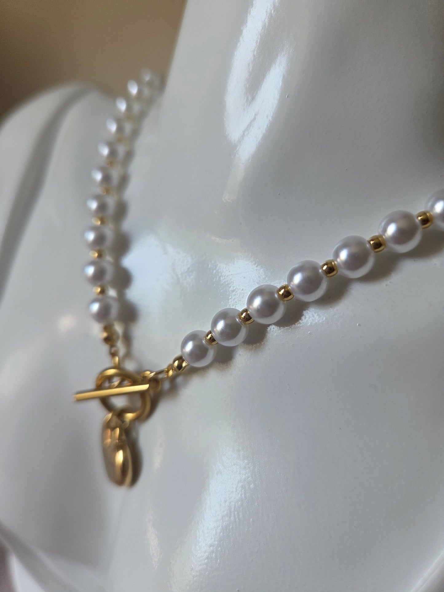 Collier Cœur Perlé