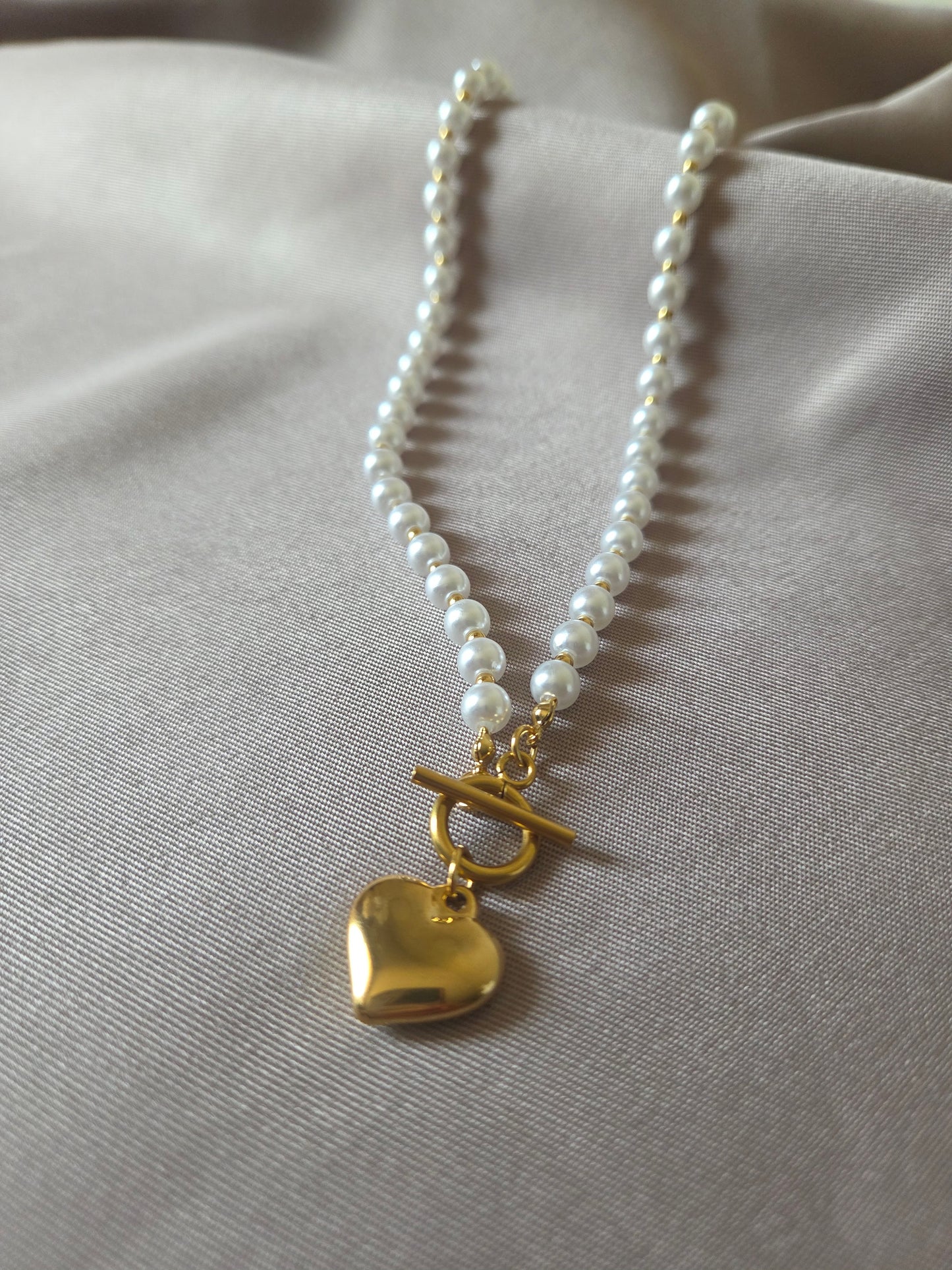 Collier Cœur Perlé