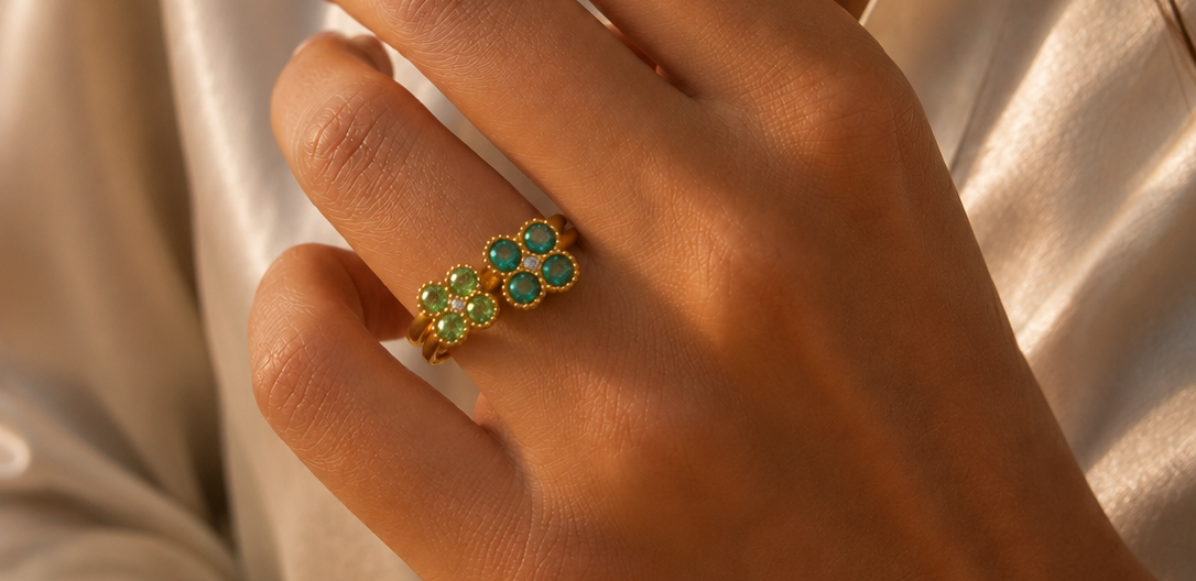 Bague Éclat Floréal – Duo de bagues